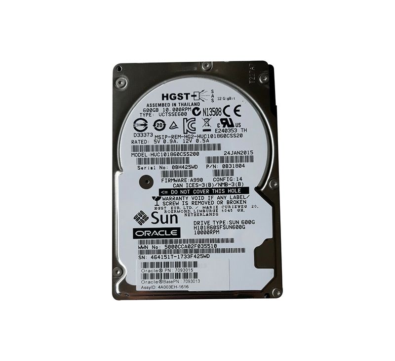 H101860SFSUN600G - Sun 600GB 10000RPM SAS 12Gb/s 2.5-inch Hard Drive 
RECONSTRUIDA
